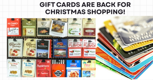 Gift Cards are Back - Limited Time